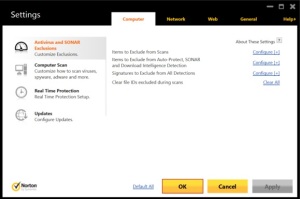 Norton Internet Security 2014's interface is easy to navigate.